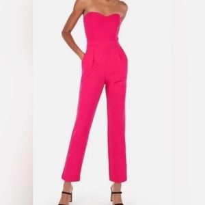 Express Pink Sweetheart Jumpsuit Size Medium